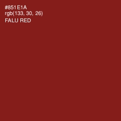#851E1A - Falu Red Color Image